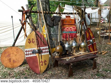 Modena - Italy - November 6, 2020: Mutina Boica 2022. Historical Reenactment Of The Uses And Customs