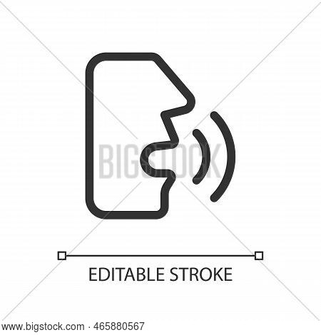 Speech Recognition Pixel Perfect Linear Ui Icon. Speech To Text. Voice Control Software. Gui, Ux Des
