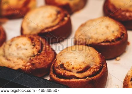 Variety Assortment Of Traditional Finnish Sweets And Pastries With Cinnamon Bun, And Cardamon Roll A