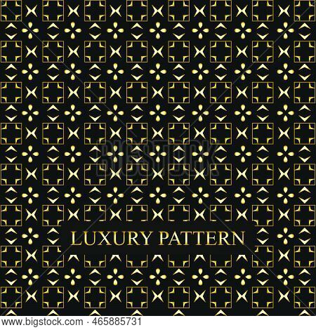 Gold Pattern Background  Design,vector Seamless Pattern In Arabian Style,elegant Oriental Ornament G