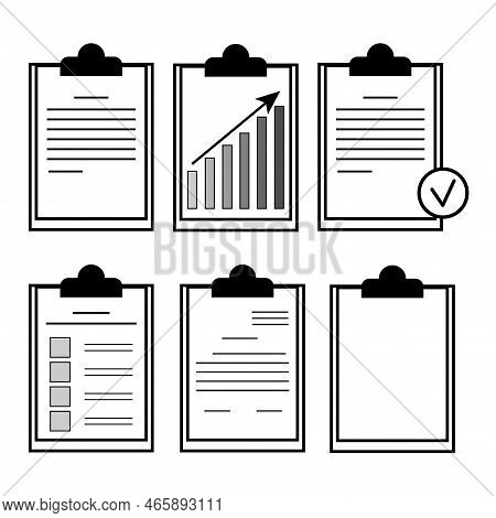 Tablet For Writing. Document Symbol. Marketing Concept. Flat Design. Vector Illustration. Stock Imag