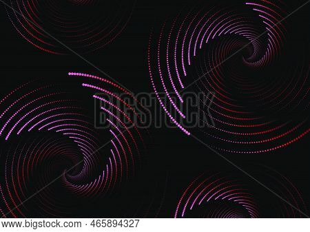 Red And Pink Spiral Wave Line Dynamic Abstract Vector Background. Abstract Vector Design Elements