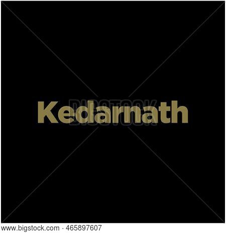 Kedarnath (lord Shiva) Jyotiringa Typography. Kedarnath Lettering.