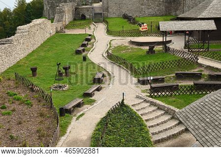 Checiny, Poland - September 14, 2022: Checiny Castle - A Royal Castle From The Turn Of The 13Th And