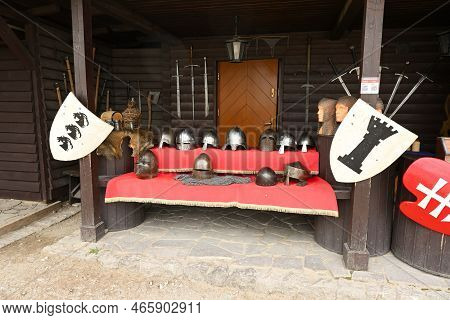 Checiny, Poland - September 14, 2022: Checiny Castle - A Royal Castle From The Turn Of The 13Th And