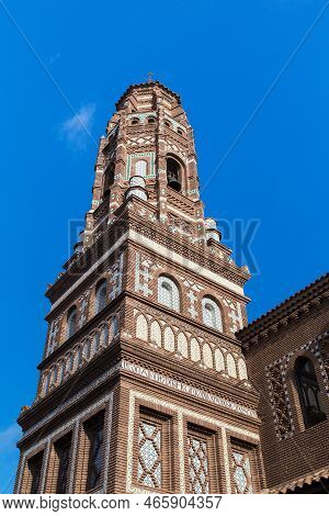 Barcelona, Spain - May 9, 2017: This Is A Belfry Of The Typical Architecture Of Aragon Region, Which