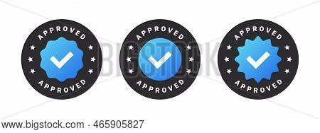 Verification Icons. Profile Verification. Confirmation Icons. Icons Confirming Verification. Vector 