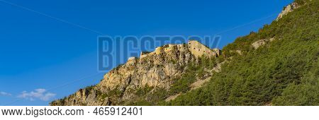 Landscape In The French Southern Alps At In The Middle Of A Large Valley At Briancon In Autumn