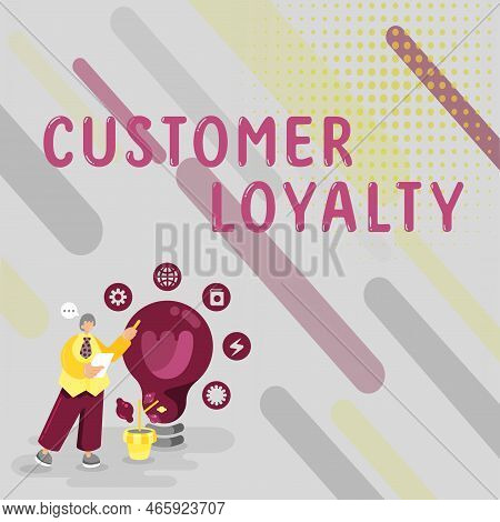 Conceptual Display Customer Loyalty. Concept Meaning Client Satisfaction Longterm Relation Confidenc