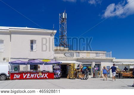 Bedoin, France - August 7, 2022: Souvenir Shop On Top Of Mont Ventoux. At 1,909 m (6,263 ft), It Is 