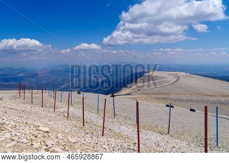 View Over South France From Mont Ventoux. At 1,909 m (6,263 ft), It Is The Highest Mountain In The R
