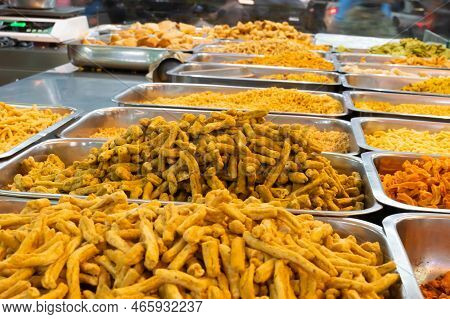Bhujia, A Spicy Deep-fried Sev Filled With A Burst Of Flavors, Made Using Gram Flour, Moth Flour, An
