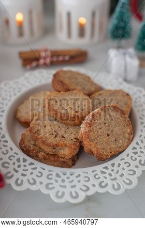 Polvoron - Spanish Almond Christmas Cookies Shortbread