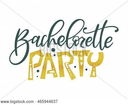 Bride Tribe Hand Drawn Lettering Quote. Wedding Inspiration Calligraphy Crd Isolated On White Backgr