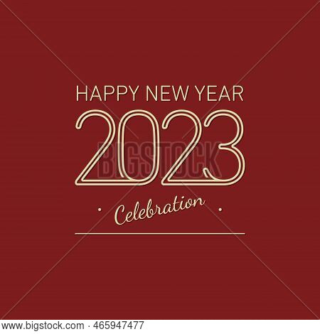 Happy New Year 2023 Celebration Lettering Tipography Design. Vector Illustration Eps.8 Eps.10