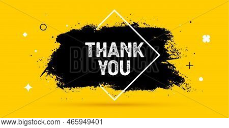 Thank You, Speech Bubble. Banner, Poster, Speech Bubble With Text Thank You. Geometric Style With Me