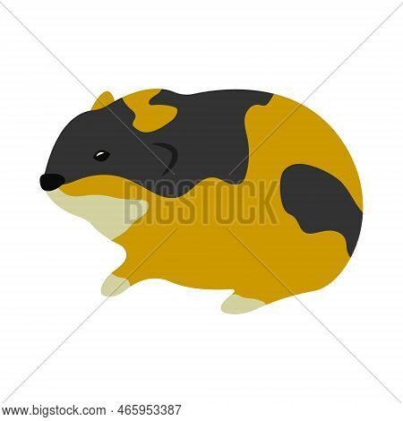 Lemming. Representative Of Rodents. The Basis Of The Diet Of Arctic Foxes. Simple Flat Icon With A P