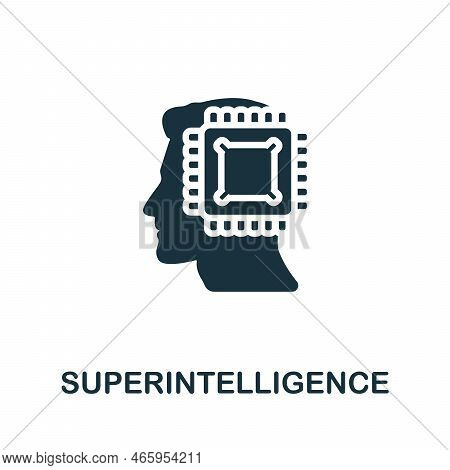 Superintelligence Icon. Monochrome Simple Smart Technology Icon For Templates, Web Design And Infogr