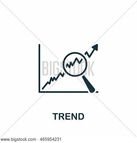 Trend Icon. Monochrome Simple Stock Market Icon For Templates, Web Design And Infographics