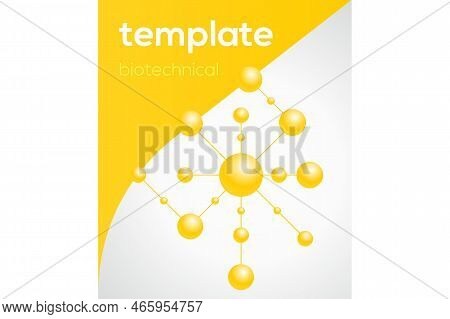 Template Biotechnical Thematic Layout Design With Place For Logo