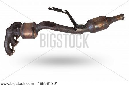 Automotive Catalyst Removed From A Vehicle For Repair With A Ceramic Coating Inside As Part Of An Ex