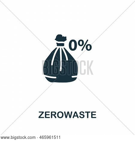 Zerowaste Icon. Monochrome Simple Sustainability Icon For Templates, Web Design And Infographics
