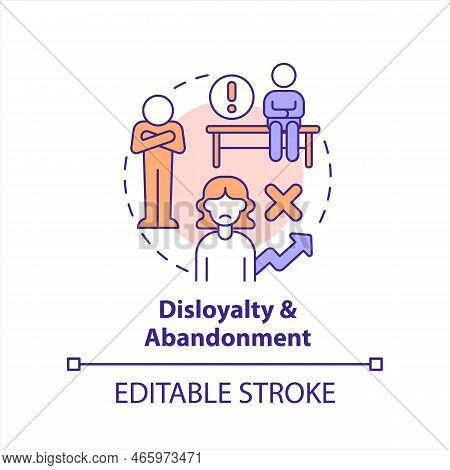 Disloyalty And Abandonment Concept Icon. Hidden Barrier. Upper Limit Problem Abstract Idea Thin Line