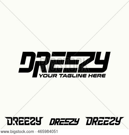 Simple And Unique Letter Or Word Dreezy Sans Serif Font With Connect Merge Image Graphic Icon Logo D
