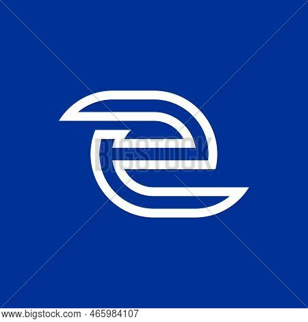 Simple And Unique Letter Or Word E Lowcase Font On Line Out Or Art Image Graphic Icon Logo Design Ab