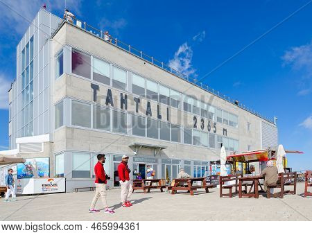 Mount Tahtali, Turkey - September 21, 2022: Unidentified People Visit Upper Station Of Olympos Telef