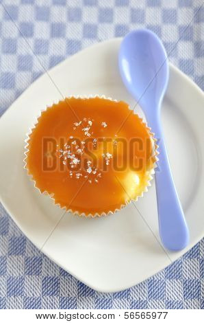 Small Caramel Cheesecakes with fleur de sel