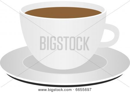 Feketés csésze fehér háttér