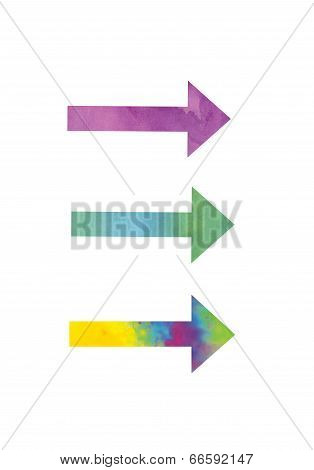 Watercolor Arrows