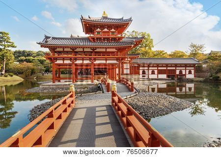 The Phoenix Hall of Byodo-in Temple in Kyoto Japan
