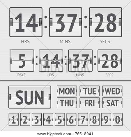 Analog black scoreboard