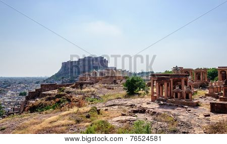 Mehrangarh Fort As Seen From Jaswant Thada