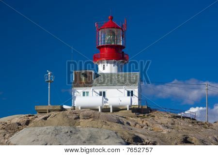 Lindesnes lighthouse i south couast i Norge