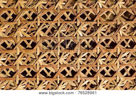 Woven bamboo pattern of basketwork