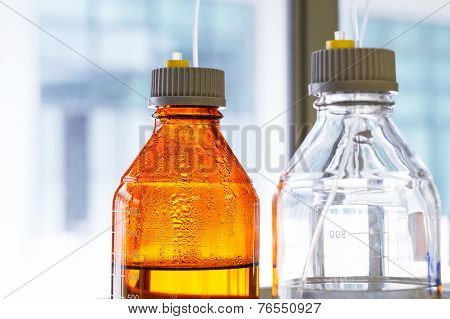 Glass Bottle With Plastic Hose