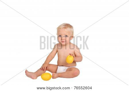 Boy with lemon