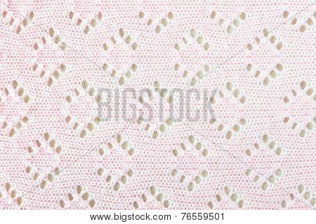 Pink Crochet Cloth Texture Background