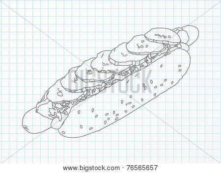Hotdog Drawing