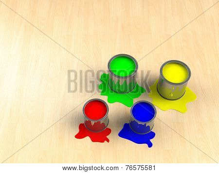 Color paint tank, abstract background