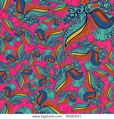 Abstract flowers vector background