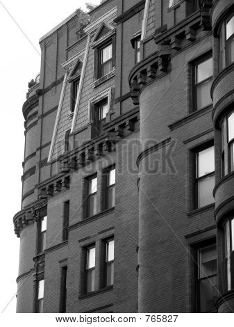 Brownstones ขาวดำในบอสตัน