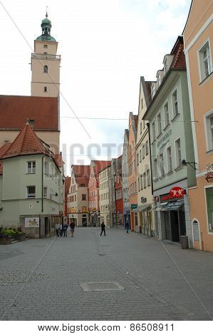 Moritzstrasse Street In Ingolstadt In Germany
