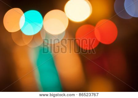 Blurred lights.
