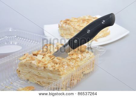 Cutting Napoleon Cake
