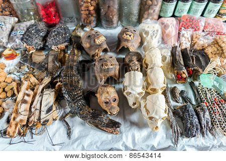 Animal Heads In Market