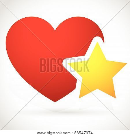 Add To Favorites Icon - Heart With Star